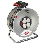 Tambor enrollador Brennenstuhl GARANT ACERO IP20 de 25 metros H05VV-F3G1.5+DSS 240mm